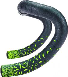 Supacaz Super Sticky Kush Star verblassen neongelb Cinch Tape mit gelben Neon-Plugs