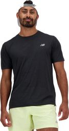 New Balance Athletics Jersey met korte mouwen Zwart Heren