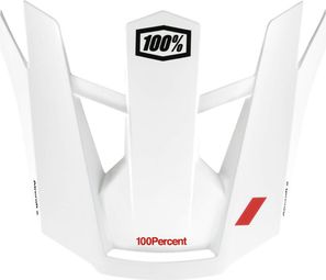 Visera de recambio para el casco 100% Aircraft 2 Blanco/Rojo