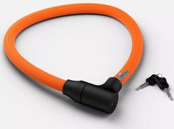 TEXLOCK ORBIT Antivol à clef tissé kevlar 100 centimètres - Orange - Texlock