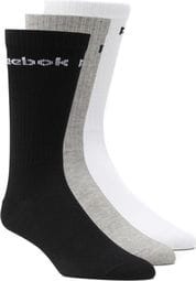 Pack 3 paires de Chaussettes blanc/noir/gris homme/femme Reebok