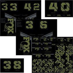 Fox Racing Shox Fork and Shock Stickers Kit Olive Drab