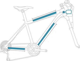 CLEARPROTECT Unsichtbarer Fahrradschutzsatz Mattrahmen Typ Pack M.