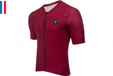 LeBram Chaussy Bordeaux Short Sleeve Jersey Tailored Fit