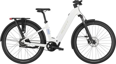 Scott Sub 10 Belt Wave Enviolo elektrische stadsfiets met riemaandrijving, 800 Wh, Bosch, 85 Nm, 700 mm, wit, 2025