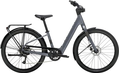 Trek Verve+ 1 Lowstep LT 250Wh Electric City Bike with Shimano Acera 8-Speed Gears in Gray - Display Model