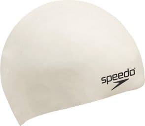 Speedo Silicone Swim Cap Blanc FLAT