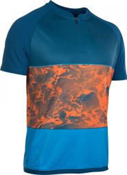 Maglia manica corta ION Traze AMP mezza zip blu / arancione