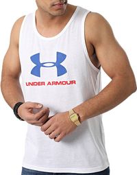 Under Armour Sportstyle Logo Tank White