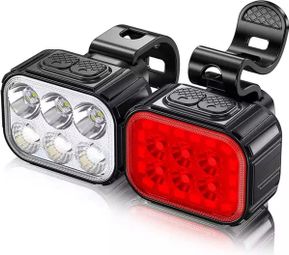 Kit d'éclairage pour vélo 350 et 50 Lumen LED Phare avant et arrière