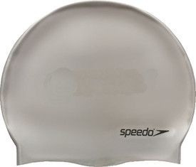 Gorro de natación SPEEDO liso de silicona plateado
