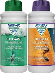 Lessive Tech Wash 1L et imperméabilisant TX.Direct 1L