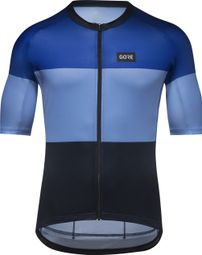 Maillot Manches Courtes Gore Wear Spirit Stripes Bleu/Noir