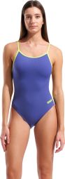 Arena Team Solid Purple/Black/Yellow Women's Lace-Back Swimsuit