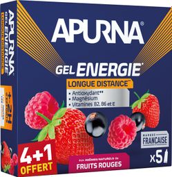 Gel Energie APURNA Longue Distance Fruits Rouges 5x35g