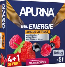 Apurna Gel Energetico Lunga Distanza Frutti Rossi 5x35g