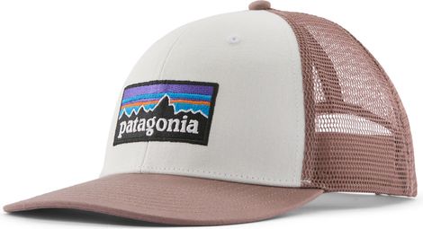 Patagonia P-6 Logo Trucker-Kappe, Weiß/Rosa