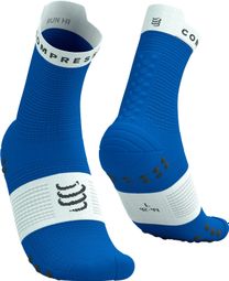 Compressport Pro Racing V4.0 Run High sokken Blauw/Wit