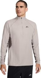 Heren Nike Dri-Fit Trail Grijs 1/2 rits top