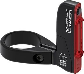 Éclairage Arrière Lezyne Stick Drive SC Rear (Fixation Collier de Selle) Noir