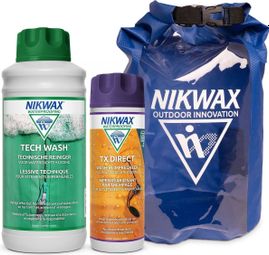 Lessive Tech Wash 1L et imperméabilisant TX.Direct 300ml + Dry Bag 10L