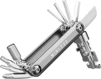 Multi-Outils Topeak Mini P20 Argent (20 Fonctions)