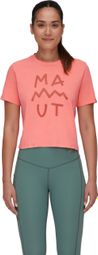 Dames Mammut Massone Lettering Pink Cropped T-Shirt