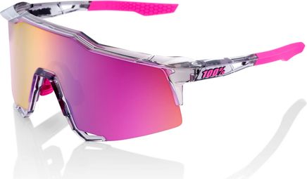 Paire de Lunettes 100% Speedcraft Tokyo Night Transparent / Violet Multilayer Mirror