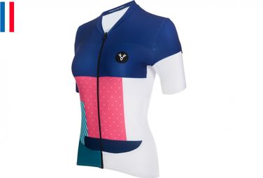 Maillot Manches Courtes Femme LeBram Portet Bleu Marine Coupe Ajustée