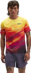 T-Shirt Running Hoka Race Day Orange/Rouge Homme