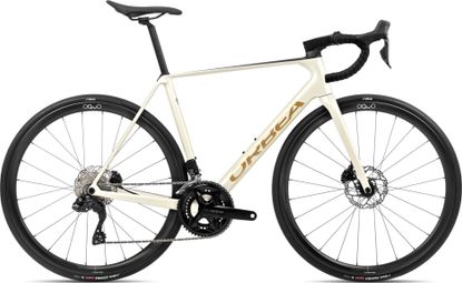 Vélo de Route Orbea Orca M35i Shimano 105 Di2 12V 700 mm Blanc Ivory Rouge Burgundy 2024