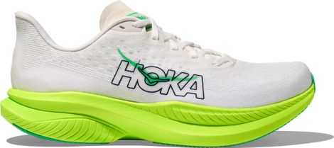 Hoka Mach 6 Running Schuhe Weiß/Grün Herren