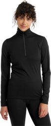 Icebreaker Donna 200 Oasis Half Zip Jersey Nero