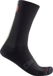 Par de calcetines Castelli Racing Stripe 18 Negro