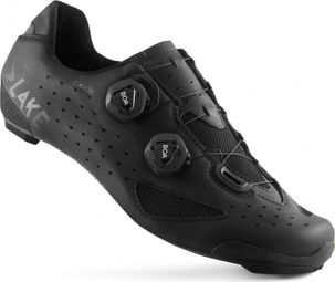 Zapatillas de carretera Lake CX238-X negras - Modelo horma ancha