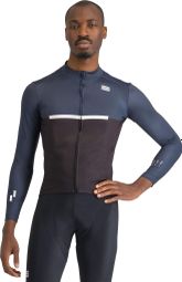 Sportful Pista Thermal Black/Blue long sleeve jersey