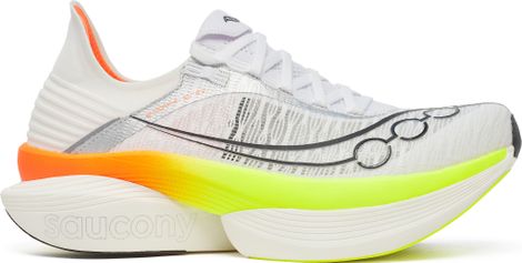Chaussures Running Saucony Endorphin Elite 2 Blanc/Jaune/Orange Unisexe