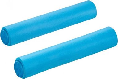 Pair of Supacaz Siliconez Grips Fluorescent Blue