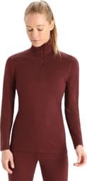 Icebreaker 200 Oasis Half Zip Brown Maglia a maniche lunghe da donna