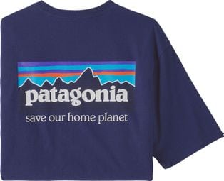 Camiseta azul orgánica Patagonia P-6 Mission