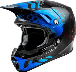 Casco integral Fly Racing Fly Formula CC Tektonik Negro / Azul / Rojo