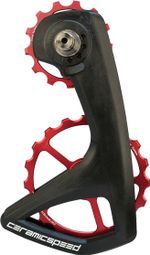 CeramicSpeed OSPW RS 5-Spoke 13/19T Derailleur Pulley Cage for Shimano Ultegra Di2 (R8150) / Dura-Ace Di2 (R9250) 12S Derailleur Red