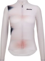 Maillot Manches Longues Unisexe Santini Ombra Eco Sleek Blanc