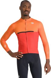 Sportful Pista Thermal Maglia a maniche lunghe rosso/arancio