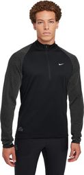 Men's Nike Running Division 1/2 zip top Black