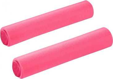 Coppia di manopole Supacaz Siliconez Rosa Fluorescente