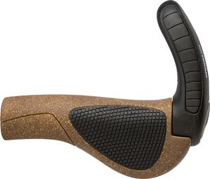 Ergon GP3 BioKork Grips with Bar End Brown Black