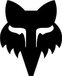 Fox Head Stickers 6.4 cm Black