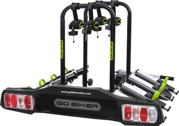GO BIKER ZENITH 4 Porte-vélos pour 4 vélos - Basculant - Antivol - Installation Facile - Transport Sécurisé - Supporte 15kg par rail (max. 60kg)