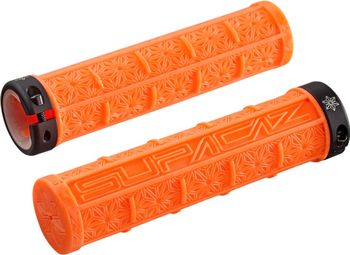 Pair of Supacaz Grizips Grips - Orange